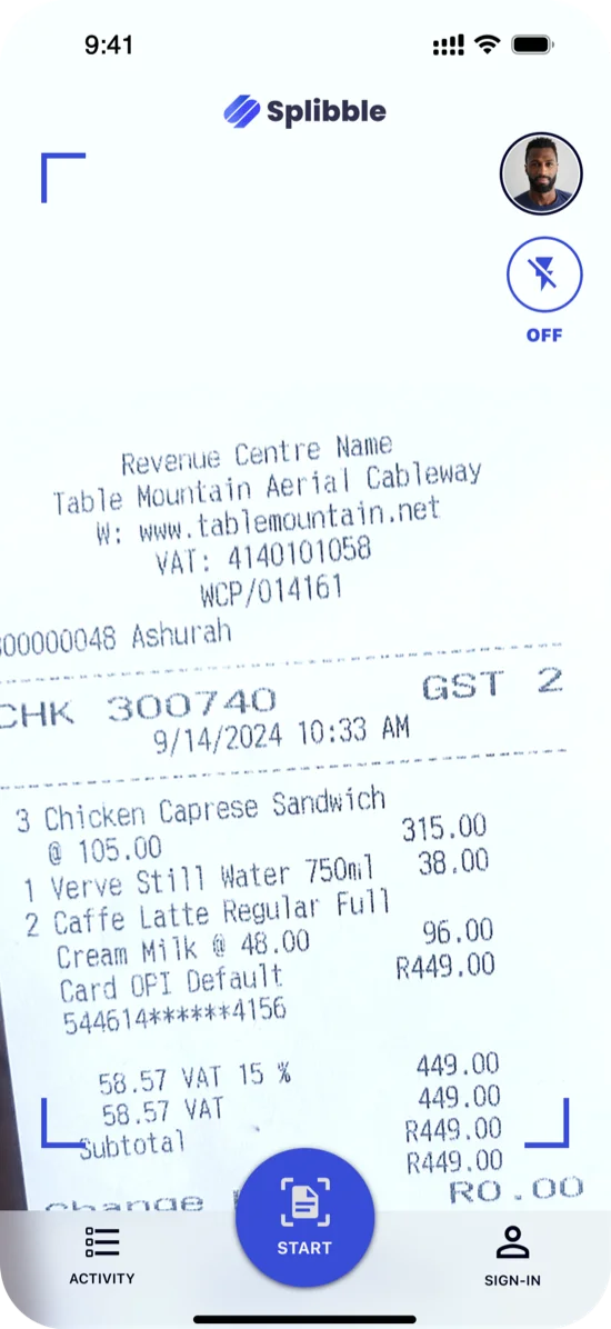 Scan the bill